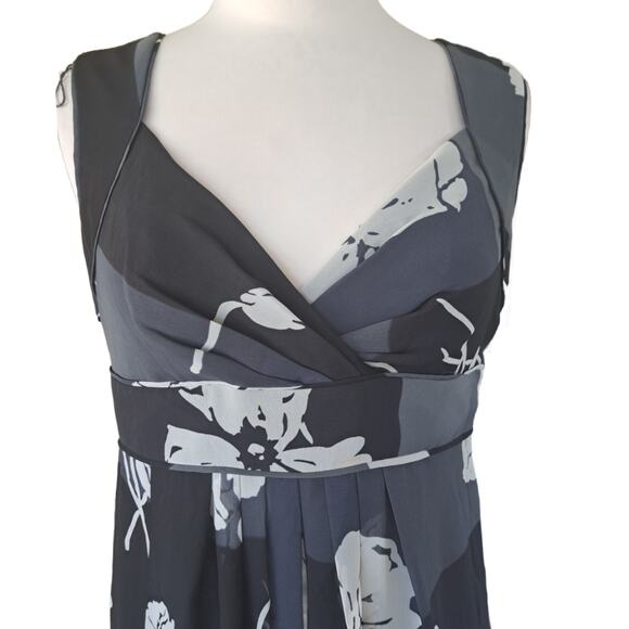 NWT Coldwater Creek Floral Print Flowy Maxi Dress Size 8 in Gray - Picture 2 of 8